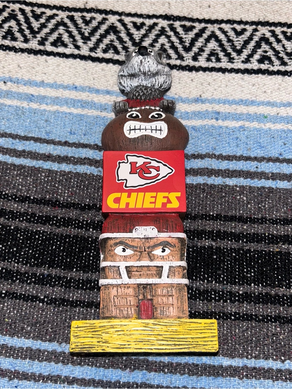 Kansas City Chiefs Football Totem  - Red & Yellow